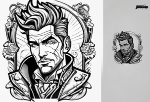 Borderlands handsome jack tattoo idea