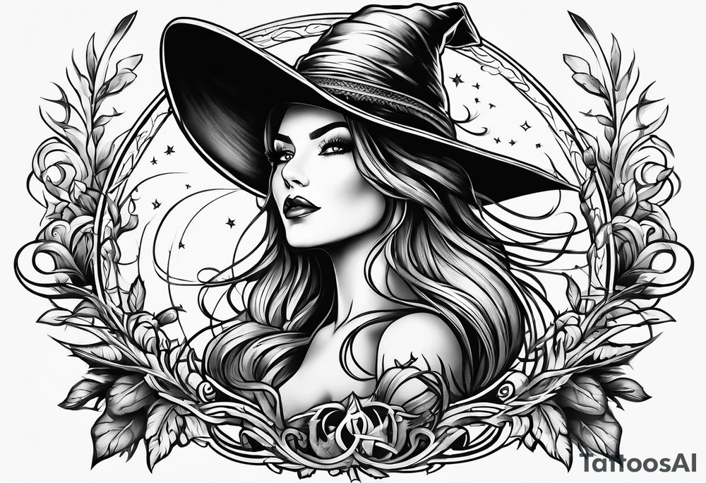 Witch broom tattoo idea