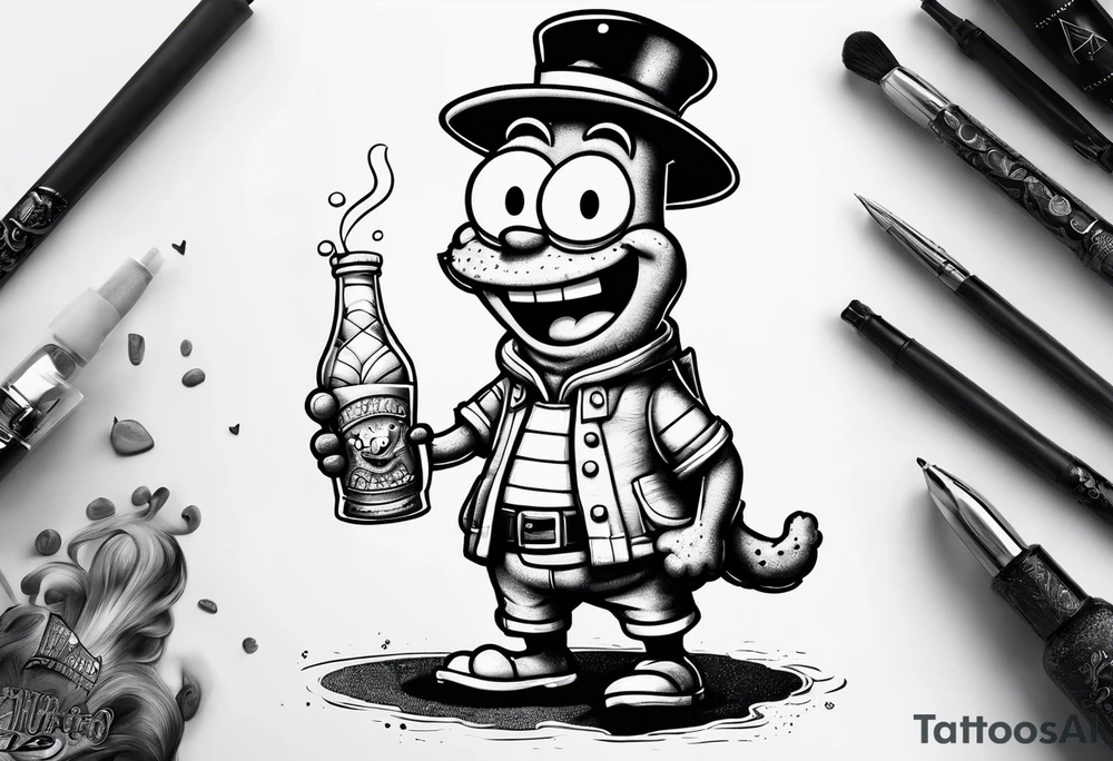 Sandy cheeks from SpongeBob in Texas tattoo idea