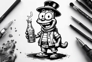 Sandy cheeks from SpongeBob in Texas tattoo idea