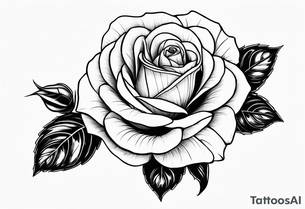 A rose with the name leticia under tattoo idea