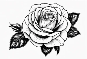 A rose with the name leticia under tattoo idea