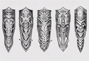 Leg armor tattoo idea