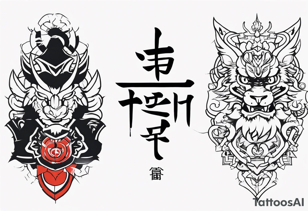 the word ganbatte from japan tattoo idea