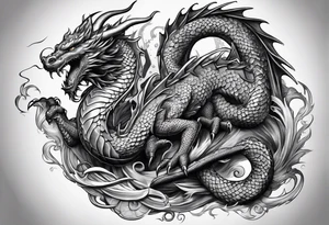 Dragon and scorpio tattoo idea