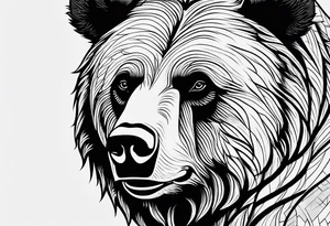 Large Grizzly Bear tattoo idea