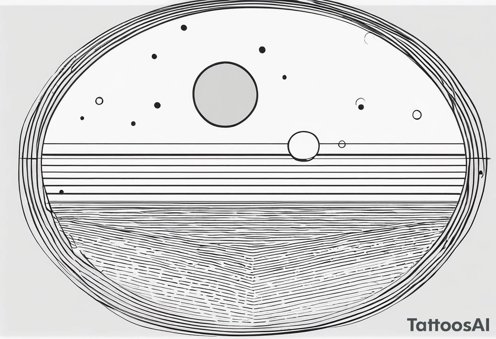 simple circle that incorporates ONLY 4 dots tattoo idea