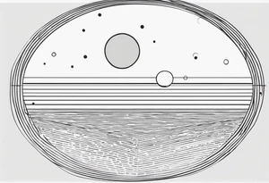 simple circle that incorporates ONLY 4 dots tattoo idea