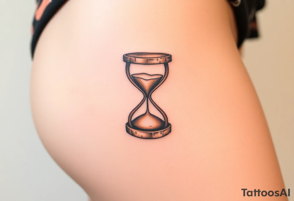Wood hourglass tattoo idea