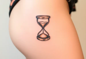 Wood hourglass tattoo idea