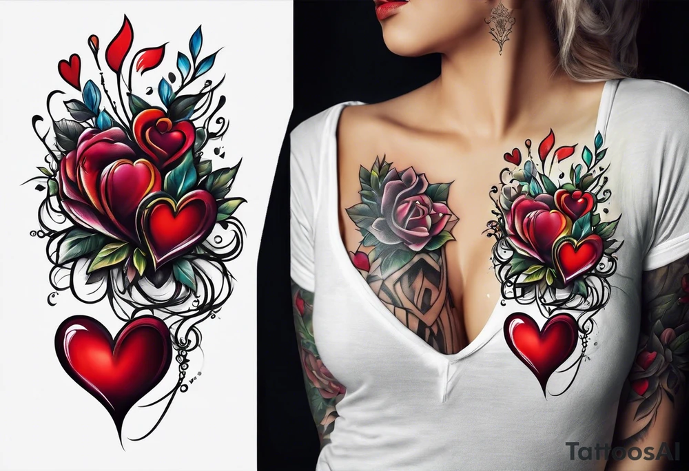 heart hands tattoo idea