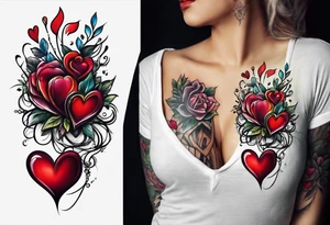 heart hands tattoo idea