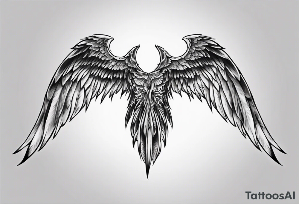 half wing for back tatto tattoo idea