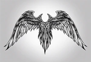 half wing for back tatto tattoo idea