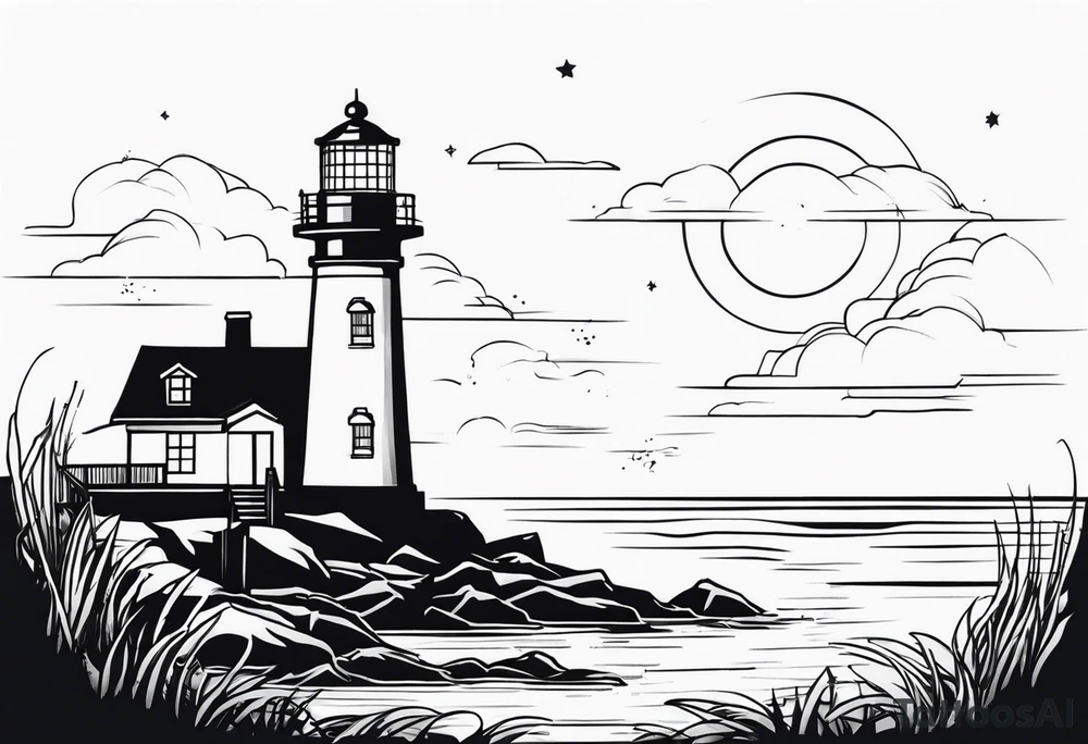 lighthouse tattoo idea