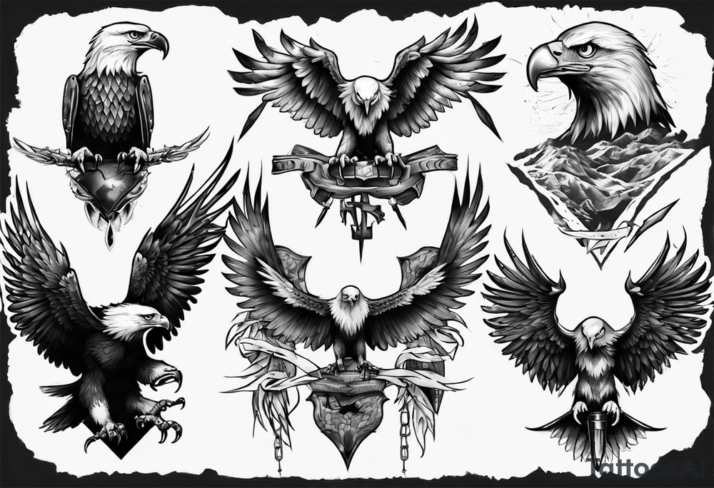 killer eagle tattoo idea