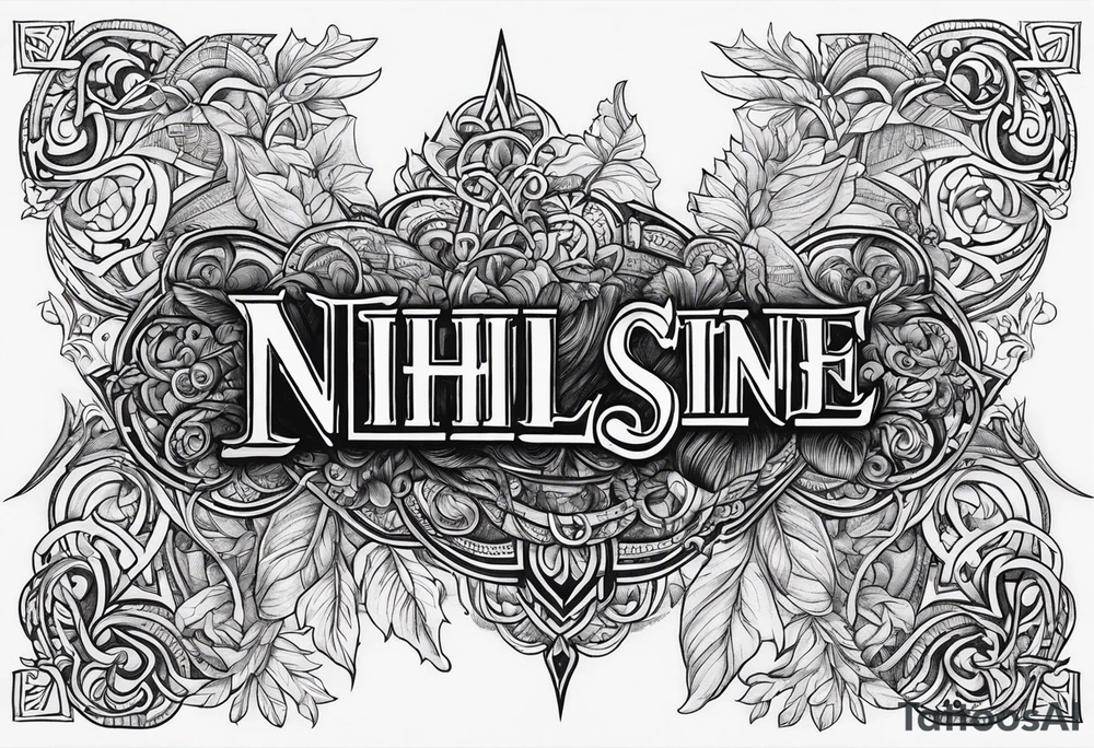 nihil sine labore text tattoo idea