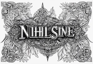 nihil sine labore text tattoo idea