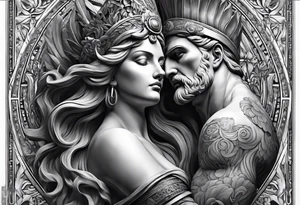 Griechischen Statue mann und frau tattoo idea