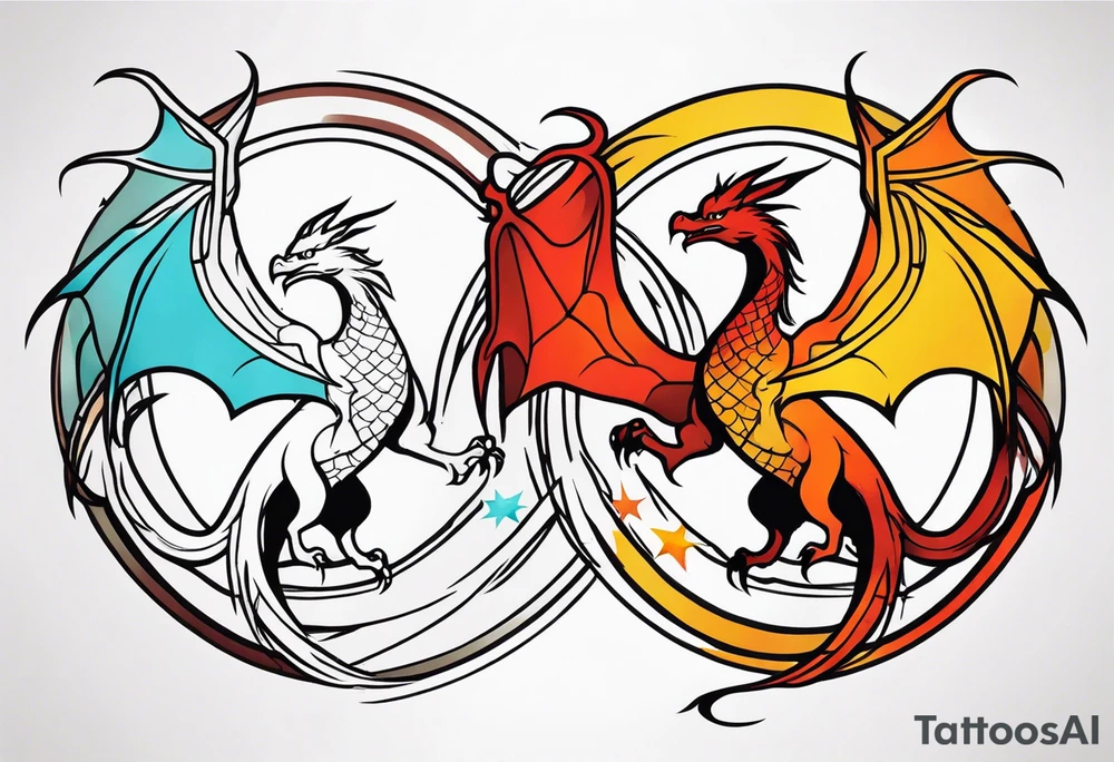 dragon and phoenix tattoo tattoo idea