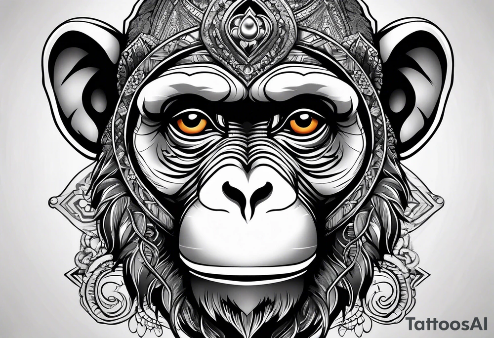 monkey tattoo idea