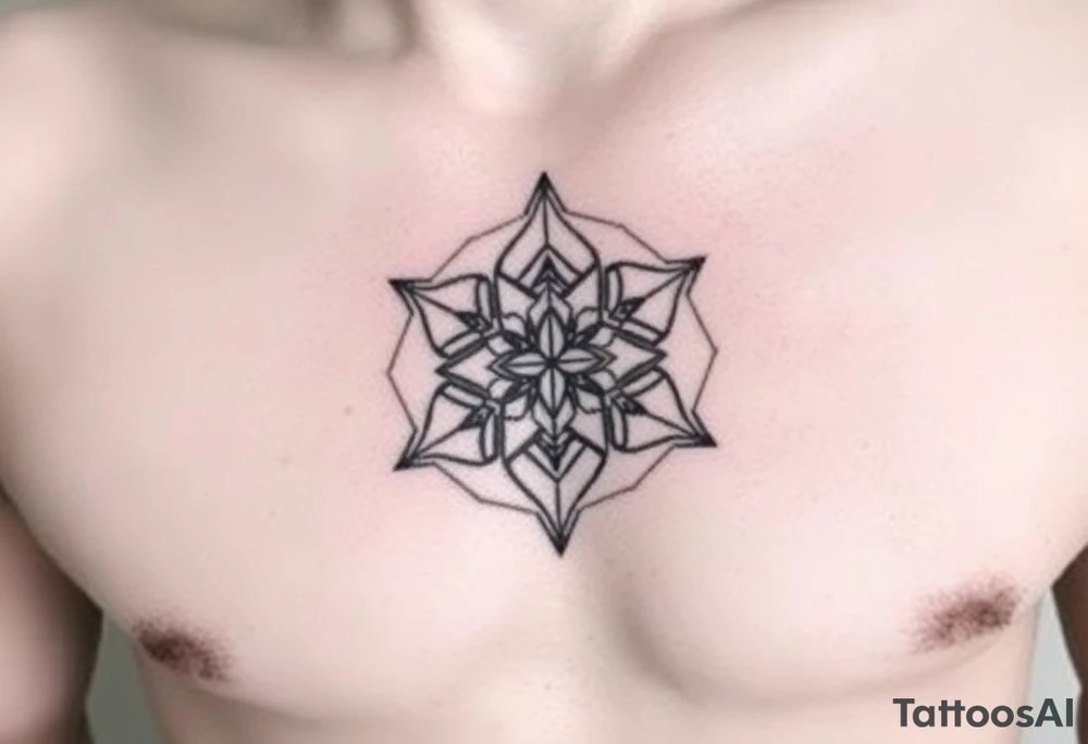 Four elements geometric tattoo idea