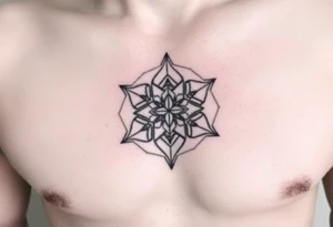 Four elements geometric tattoo idea