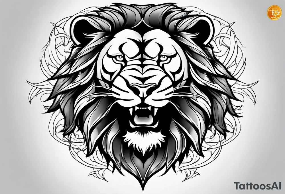 lion roar
chest tattoo idea