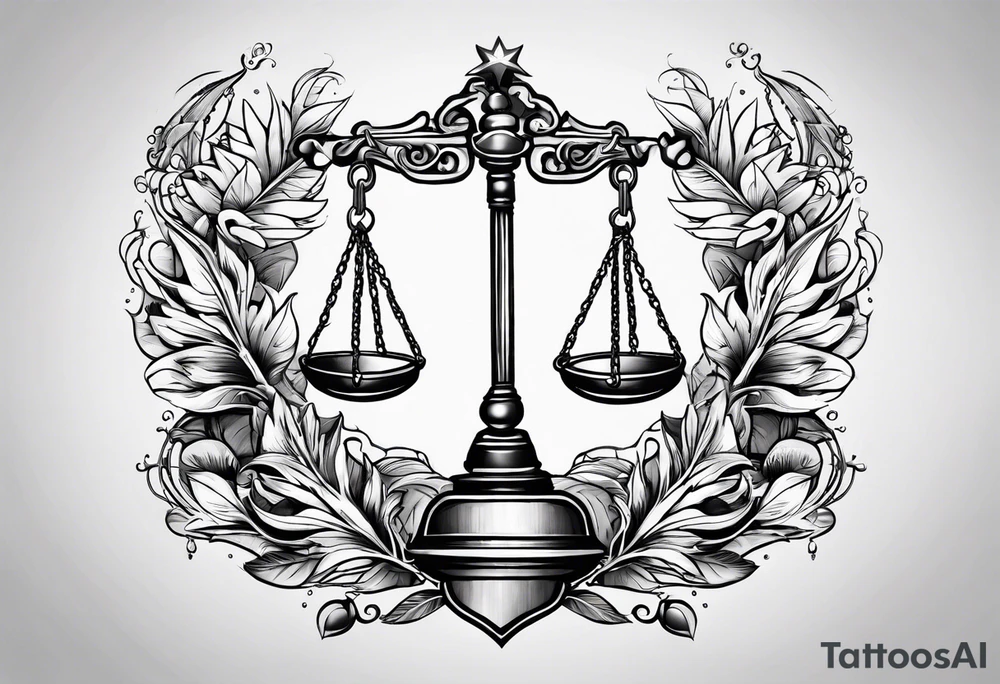 scales of justice tattoo idea