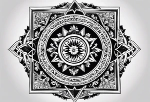 I want to combine elements that represent my mother's last name, which originates from Lebanon, and my father's last name which is German tattoo idea