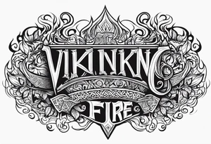 Viking funeral on fire tattoo idea