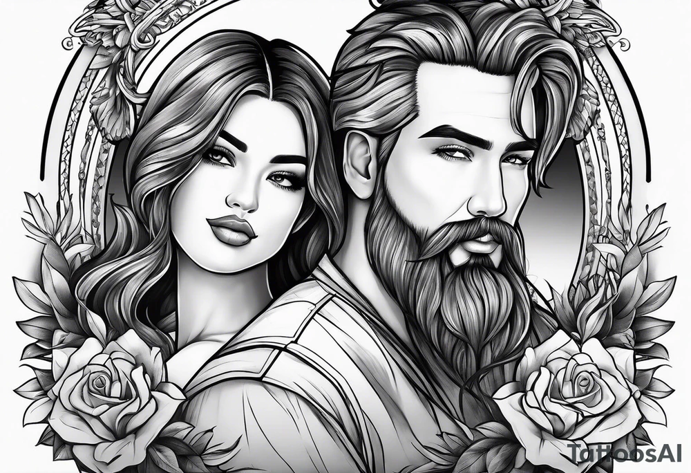 Father daughter tattoo idea