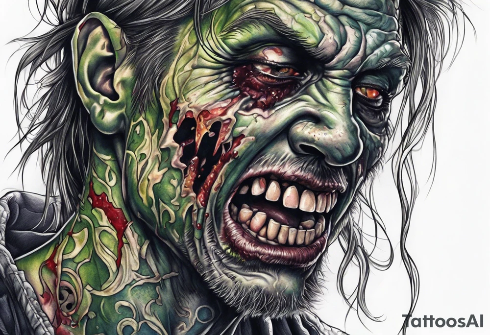 zombie stitching tattoo idea