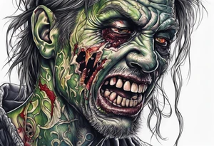 zombie stitching tattoo idea
