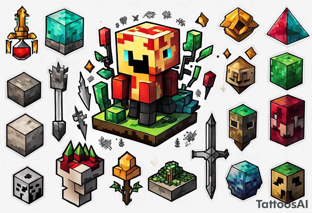 Minecraft tattoo idea