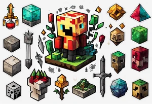 Minecraft tattoo idea
