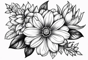 june and december birthday flower tattoo idea