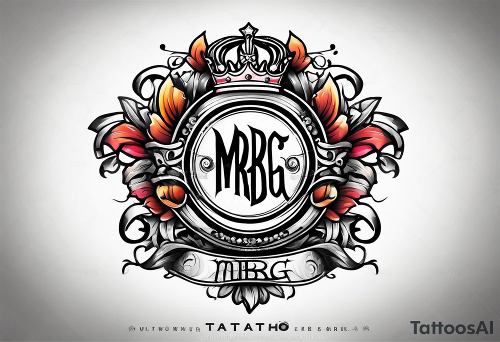 logo-type tattoo word "MRBG" tattoo idea