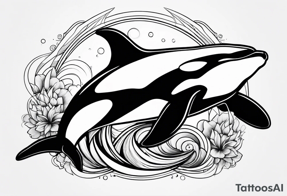 Orca whale tattoo idea