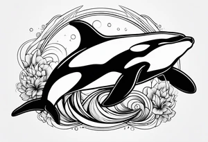 Orca whale tattoo idea