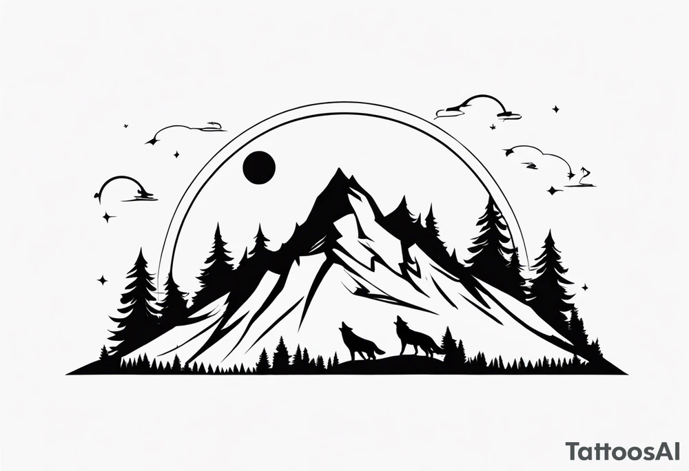 Howling Wolf Pack tattoo idea