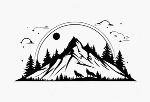 Howling Wolf Pack tattoo idea