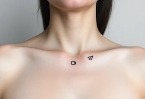 a play symbol, a pause symbol, a stop symbol , and a rewind symbol, a paper plane tattoo idea