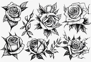 Thorns and roses tattoo idea