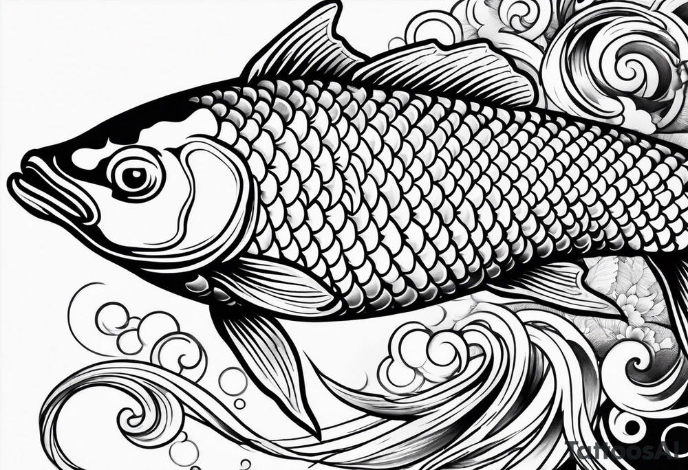 Koi fish tattoo idea