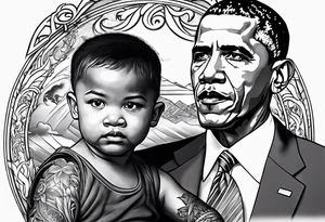 obama shooting a kid tattoo idea