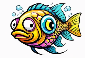Three eyed fish tattoo idea