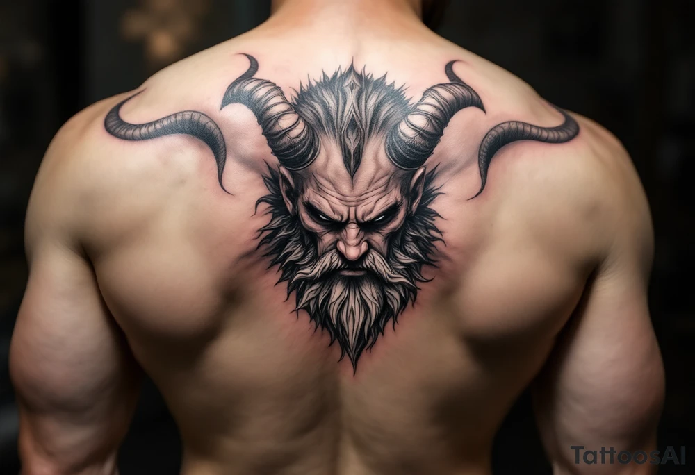powerful poseidon tattoo idea