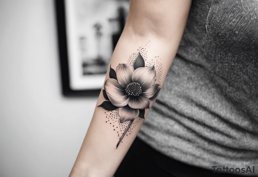 flower sleeve tattoo idea