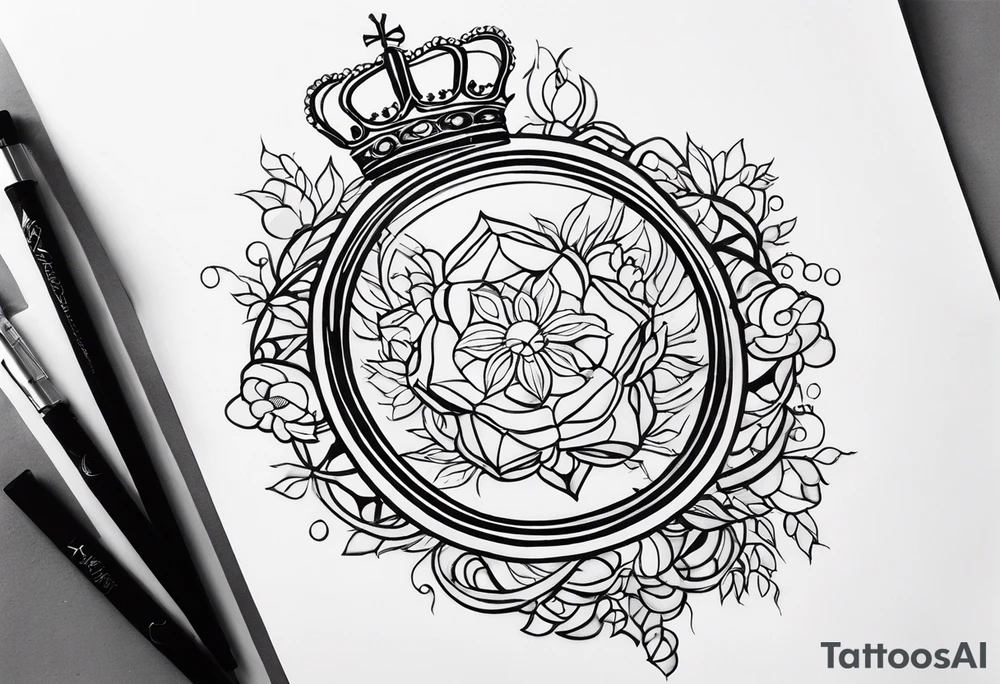 Trust The proces with a mirro of a pon and a King tattoo idea